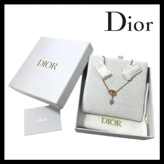 【Dior】ラリアット ハート ネックレス ピンクゴールド/金カラー CDロゴ ラインストーン ペンダント NAVY Christian Dior/クリスチャンディオール (SER-5501)