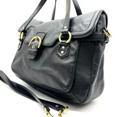 ✨良品✨ COACH コーチ トートバッグ ハンドバッグ ショルダーバッグ フラップ レザー 革 ブラック 黒色 ゴールド金具 ユニセックス 男女兼用 メンズ レディース