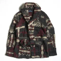 【美品】RALPH LAUREN【ハンドニット ネイティブ ショールカラー カーディガン】S ラルフローレン 25110349