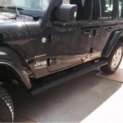 送料無料 ジープ 牧馬人 JL 2018年? 2ドア 4ドア 両対応 丸パイプ サイドステップ サハラタイプ 改装用 踏板 ガードバー ドレスアップパー