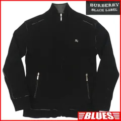 BURBERRY BLACK LABEL バーバリーブラックレーベル セーター ニット M ウール ブルゾン ジャケット 長袖 メンズ 2 廃盤 黒 ブラック ナイト刺繍 ニット_セーターサイズM一覧←SEULB屋着古← TY4117