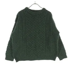 美品 BLARNEY Woollen Mills ウールブレンド 長袖 ニット L グリーン メンズ 古着