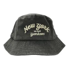 MLB Korea エムエルビーコリア NY ニューヨーク ヤンキース ロゴ 刺繍 デニム 風 バケットハット バケハ ハット 帽子 キャップ グレー