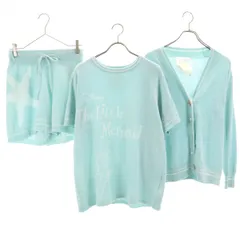 SNIDEL HOME スナイデル ホーム Disney ディズニー コラボ 長袖 ルームウェア 上下 セットアップ F ブルー系 リトルマーメイド ふわもこ 3点セット レディース 古着