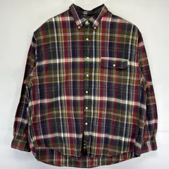 古着 90's/90年代 エディー・バウアー Eddie Bauer 長袖シャツ 大きいサイズ アウトドア チェック柄 白タグ  XL マルチカラー メンズ