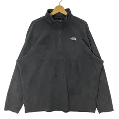 THE NORTH FACE ザノースフェイス ハーフジップフリース ハーフジップ アノラック プルオーバー ライトアウター ワンポイント刺繡 オーバーサイズ ビッグシルエット ベトナム製 XXLサイズ グレー