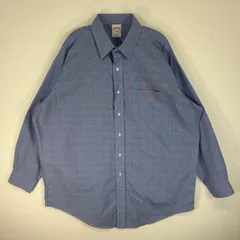 古着 ブルックスブラザーズ Brooks Brothers 長袖シャツ カラーステイ 胸ポケ TRADITIONAL FIT XL  ブルー系 チェック メンズ