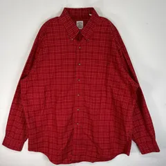 古着 ブルックスブラザーズ Brooks Brothers 長袖シャツ チェック 胸ポケ 346 XL  レッド系 マルチカラー メンズ