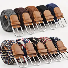 男女兼用 穴なし メッシュベルト メンズ レディース ベルト フリーサイズ 伸縮 編み込み カジュアルベルト おしゃれ ビジネス スポーツ