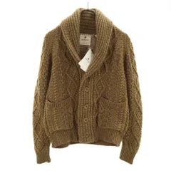 未使用 snowpeak スノーピーク アルパカブレンド ショールカラー ニットカーディガン 1 イエロー系 メンズ 古着