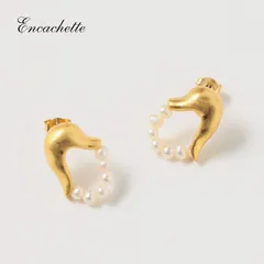 淡水パール ピアス サージカルステンレス パール レディース ブランド お呼ばれ おしゃれ ゴールド 小さめ 高級 アクセサリー 普段 使い ギフト プレゼント アンキャシェット Encachette 2312OHT-P002ENC Ac029