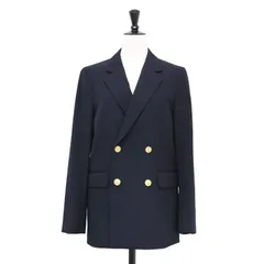MACPHEE マカフィー ジャケット ネイビー 紺 サイズ:34(7号) | 20秋冬 ウールギャバジン ダブルブレスト ジャケット / ブレザー | メタルボタン スリット | 日本製 | アウター ブルゾン【レディース】【中古】