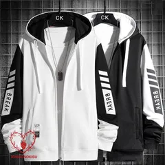 トップス おしゃれ フード付き ジップアップパーカー ホワイト 30代40代 秋服 メンズ 黒 パーカー ジャケット スポーツ