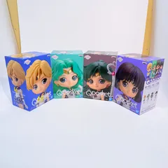 【完全コンプリセット】バンプレストの「Q posket」シリーズ　美少女戦士セーラームーンEternal 外部太陽系戦士の4体セット　フィギュア（A,B,C,Dバージョン合計4体）