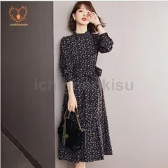 韓国風 上品 ワンピース 通勤 新品 膝丈ワンピース 秋冬 レディース 長袖 着痩せ お呼ばれ Aライン おしゃれ 40代 大きいサイズ 丸首 パー