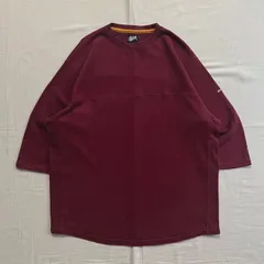 00s　archive　アーカイブ　旧タグ　old stussy　オールドステューシー　ワンポイント袖ロゴ刺繍　スウェット生地　肉厚フットボールシャツ　5～7分丈カットソー　リブ切替　XL　Y2K　ストリート　sport logo heavy T-shirt