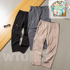 始祖鳥（アークテリックス）の長パンツ パッチワークで多ポケットのレジャー刺繍入り長パンツ -WTO輸入1