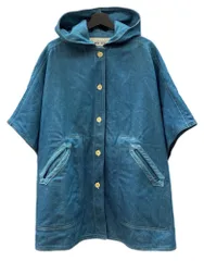 リーバイス Levi's 23SS DENIM FAMILY BASEBALL CAPE ベースボール ケープ ポンチョ リバーシブル フード ジャケット 青 ジャケット 無地 ブルー XLサイズ 104LT-249