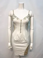 1328 AR Angel R エンジェルアール キャバクラ ドレス ストーン キャミ タイト シースルー 伸縮性 ミニ キャバドレス M