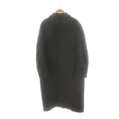 エイトン ATON  AIR DOUBLE MELTON LODEN COAT ウールステンカラーコート チェック 00 紺 グレー /MI ■OS ■SHのサムネイル
