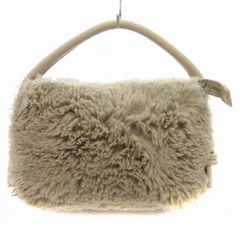 ユナイテッドアローズ A DAY IN THE LIFE UNITED ARROWS ショルダーバッグ クロスボディ フェイクファー ベージュ /JS