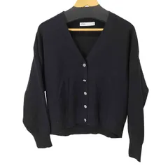 ザラ ZARA ラインストーンボタン レーヨン混 カーディガン レディース JPN：L 