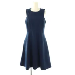 バナナリパブリック BANANA REPUBLIC ノースリーブワンピース フレア 4 ネイビー /CX ■OS