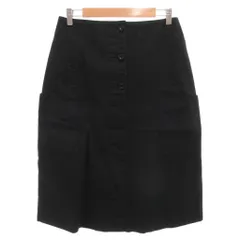 マーガレットハウエル MHL. COMPACT BROKEN DRILL ロングスカート シンチバック 3 紺 ネイビー /FF