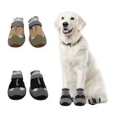 新品 大型犬用 犬靴 ドッグスニーカー 2足販売 ブラック 8 防水・撥水 滑り止め オールシーズン Doggy Hug ドギーハグ