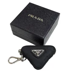PRADA Prada プラダ トライアングルロゴ Re-Nylon製 キーケース チャーム 小銭入れ 2TT144 ブラック 箱付き