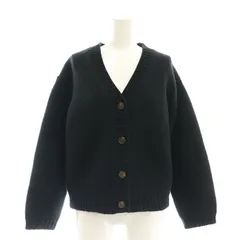 デミリー DEMYLEE ウールニットカーディガン 長袖 Vネック XS 黒 ブラック /ES ■OS