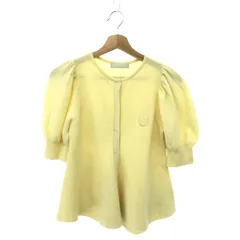 CELFORD セルフォード カシミヤ混ペプラムニットカーディガン サイズ:F  CWNT234026/2023AW   イエロー レディース / 240001171840