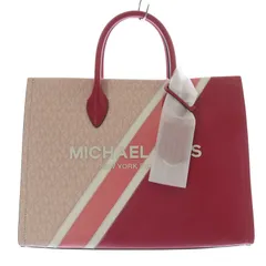 マイケルコース MICHAEL KORS 23年 MIRELLA EW ロゴ 2WAY トートバッグ ショルダーバッグ ピンク