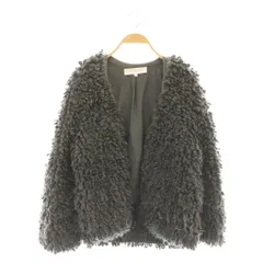 アレキサンダーワン ALEXANDER WANG ボアプードルジャケット ブルゾン ノーカラー アルパカ混 XS/S チャコールグレー /ES ■OSのサムネイル