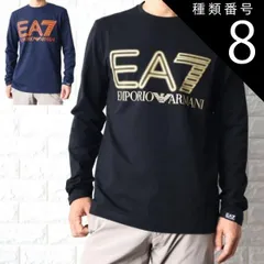 種類8:ネイビー/M ロンT 長袖Tシャツ メンズ ネオン ブランドロゴ エンポリオ アルマーニ ユニセックス 2024年春夏 EA7 3DPT38 PJMUZ