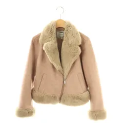 リランドチュール Rirandture 23AW フェイクファーライダースジャケット 1 ピンクベージュ ベージュ /DO ■OS