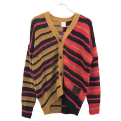 Paul Smith ポールスミス プレッピーストライプニットカーディガン 400017 6970771 ブラック レッド M