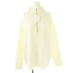 グリーンレーベルリラクシング ユナイテッドアローズ green label relaxing ハーフジッププルオーバーニット セーター F オフホワイト /MI ■OS