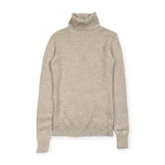 カシミヤ100% PROFILE プロフィール タートルネック ニット セーター 38/アイボリー 系 レディース