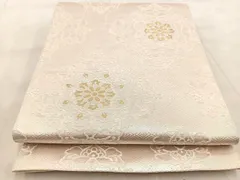 【新品未使用美品❣️】さがら刺繍　六通　正絹袋帯 袋帯 美品 逸品 六通 正絹