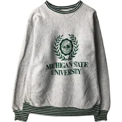 古着 90年代 MVP MICHIGAN STATE ミシガン州立大学 カレッジスウェットシャツ トレーナー USA製 メンズL相当 ヴィンテージ/eaa593386