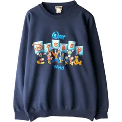 古着 90年代 WALT DISNEY WORLD DISNEY ディズニー キャラクタースウェットシャツ トレーナー USA製 メンズL相当 ヴィンテージ/eaa595229