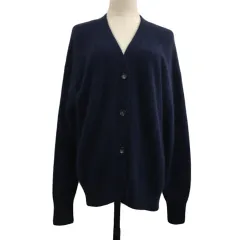 シンプリシテェ SIMPLICITE カーディガン ニット Vネック 無地 長袖 紺 ネイビー