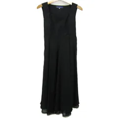 エムズグレイシー ノースリーブワンピース スクエアネック リボン トップス レディース 38サイズ ブラック M'S GRACY 【中古】