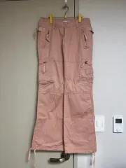 ヴィンテージ ピンク ローライズ カーゴ ジョガー パンツ