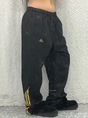 アディダス ヴィンテージ 00's ブラック GOLD 墨黒 トラックパンツ 105 C06630