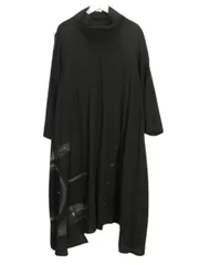 美品⁂センソユニコ⁂ジウ⁂ノースリーブロングチュニック　ジャガード　変形ヘム　L 慈雨 ロング ジレ チュニック ジャガード 変形 黒 2021年 センソユニコ