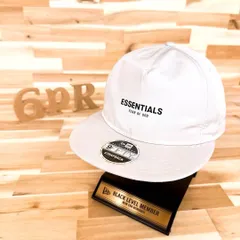 レア/廃番【ニューエラ×エッセンシャルズ】限定コラボ キャップ アイボリー×黒ブラック 9FIFTY きれいめストリート