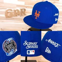 レア【ニューエラ×メッツ×アウェイク】トリプル限定コラボ キャップ 青×オレンジ MLB NY トリプルコラボ 59FIFTY