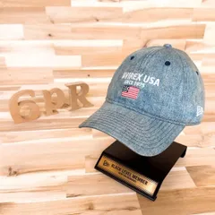 レア/廃番【ニューエラ×アヴィレックス】限定コラボ ダメージ デニム キャップ 青ブルー×白ホワイト アメリカ 9TWENTY
